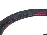 MOMO Montecarlo Alcantara 350mm Black w/Red Stitch Steering Wheel (NA 1989-1997)