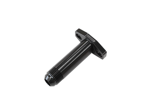 Aeroflow Turbo Drain Adapter -10AN ORB outlet, 3" Long, 38-44mm bolt centre, Black Finish