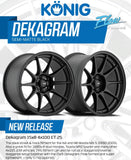 Konig Dekagram Wheels (Set of 4) - Semi Matte Black - 15x10 - 4x100 - ET25