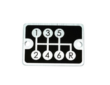 Shift Pattern Aluminium Plate - RevLimiter (NB 6 Speed 2000-2004)