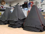 Leather Gear Shift Boot - Black w/ White Stitching (NA/NB)