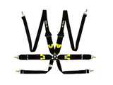 Racing Harness - 6 Point - 3"/2" Straps - FIA Approved - HANS Compatible (Black/Red/Blue)