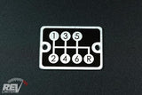 Shift Pattern Aluminium Plate - RevLimiter (NB 6 Speed 2000-2004)