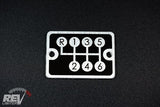 Shift Pattern Aluminium Plate - RevLimiter (NC/ND 6 Speed 2005-2015-Current)