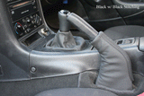 Leather Handbrake Cover Boot - Black w/ Red Stitching (NA/NB)