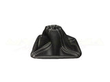 Leather Gear Shift Boot - Black w/ White Stitching (NA/NB)