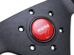 MOMO Montecarlo Alcantara 350mm Black w/Red Stitch Steering Wheel (NA 1989-1997)
