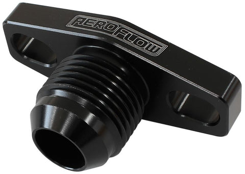 Aeroflow Turbo Drain Adapter -10AN ORB outlet, 38-44mm bolt centre, Black Finish
