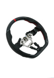 Enhanced Cipher Steering Wheel Leather, Hydro dipped Carbon Fibre with Red Stitching ND (2015-Current)