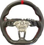 Enhanced Cipher Steering Wheel Leather, real Carbon Fibre with Red Stitching ND (2015-Current)