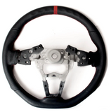 Enhanced Cipher Steering Wheel Leather with Red Stitching + Red Center Stripe ND (2015-Current)