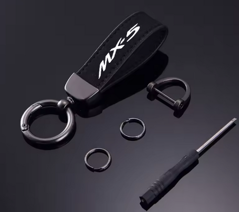 Suede Leather Key Chain Car Key Ring - (NA/NB/NC/ND 1989-Current)