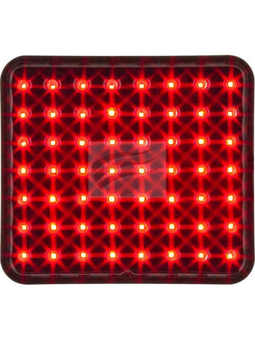 Square Red LED Rain light 12V Fia Approved 100mm X 92mm