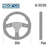Sparco R350B Suede Steering Wheel