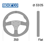 Sparco R350 Suede Steering Wheel