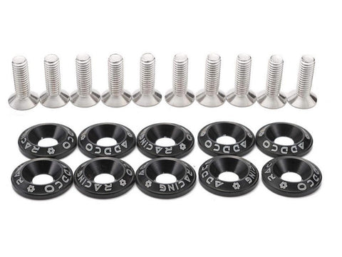 Addco Racing 10PC M6 CNC Billet Aluminum Bolt and Washer