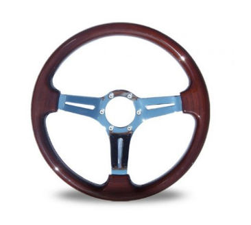 Autotecnica Indy Woodgrain Chrome Spoke Steering Wheel (NA/NB 1989-2004)