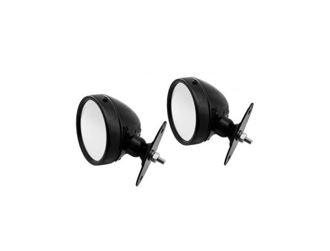 Classic Racing Style Side Black Finish Mirrors -Pair - Jass Performance (NA/NB 1989-2004)