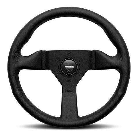 MOMO Montecarlo 320mm Black w/Black Stitch Steering Wheel (NA 1989-1997)