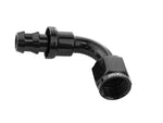 90 Degree Push On Fitting Hose End -6 to -5   5/16  8mm Black - Proflow