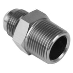 Male Fitting -10AN To 1/2" NPT Straight Silver