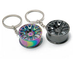 Key Ring - Alloy Wheel (Black / Neochrome)