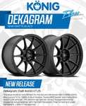 Konig Dekagram Wheels (Set of 4) - Semi Matte Black - 15x8 - 4x100 - ET25