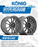 Konig Hypergram Wheels (Set of 4) - Matte Grey - 15x7.5 - 4x100 - ET35