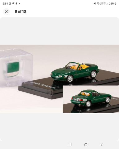Hobby Japan 1/64 Eunos Roadster Scale Model - Brittish Racing Green