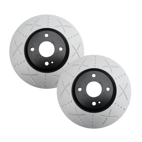 Dimpled X-Grooved Disc Rotors - REAR Pair 2.0L (ND 2015+)