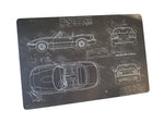 Metal Tin Sign - NA Blueprint Schematic - 30cm x 20cm