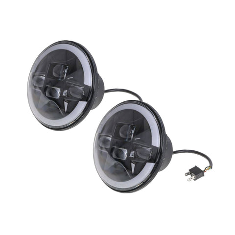LED Headlight Pair - Round ADR Approved (NA 1989-1997)