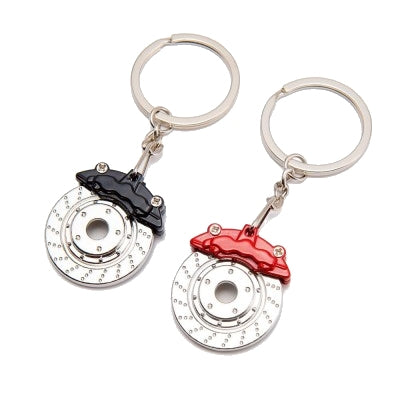 Key Ring - Brake Disc Rotor (Black or Red Caliper)