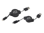 Genuine Mazda Retractable USB to Lightning Cable / MICRO USB