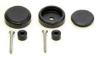 Vintage Style Door Pull Caps Anodized Black - Jass Performance (NA 1989-1997)